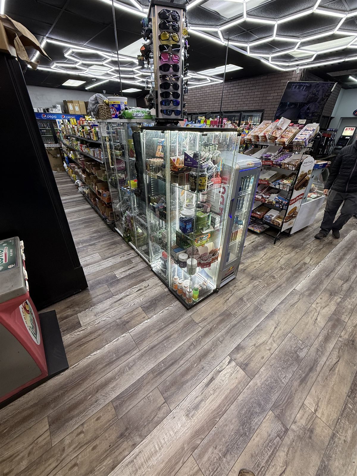 Retail store remodel with LED hexagon lighting by 3DCON LLC